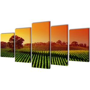 VidaXL-Canvas-muurdruk-set-velden-200-x-100-cm