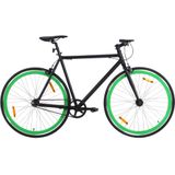 vidaXL Fiets met vaste versnelling 700 c 59 cm zwart en groen