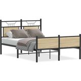 vidaXL Bedframe zonder matras hout sonoma eikenkleurig 120x200 cm