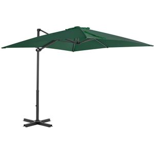 VidaXL Zweefparasol Aluminium Paal 250x250 cm Groen