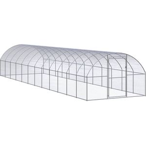 vidaXL Kippenren 3x12x2 m gegalvaniseerd staal