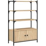 vidaXL Boekenkast 3-laags 70x30x109,5 cm bewerkt hout sonoma eiken