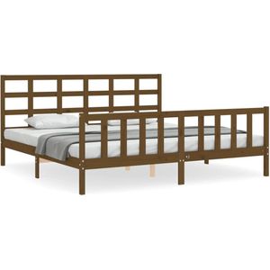 VidaXL Bedframe Massief Hout Honingbruin 200x200 cm