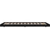 vidaXL Bedframe massief grenenhout zwart 100x200 cm