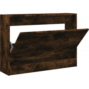 vidaXL Schoenenkast 80x21x57 cm bewerkt hout gerookt eikenkleurig