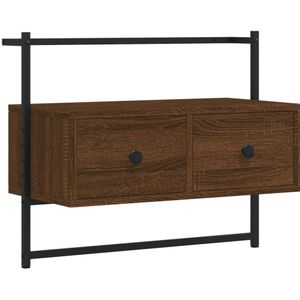 vidaXL Tv-meubel wandgemonteerd 60,5x30x51 cm hout bruin eikenkleur