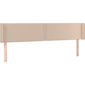 vidaXL Hoofdbord met randen 163x16x78/88 cm kunstleer cappuccinokleur