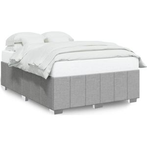 vidaXL Bedframe zonder matras stof lichtgrijs 140x200 cm