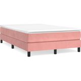 VidaXL Boxspring Matras Fluweel Roze 120x200 cm