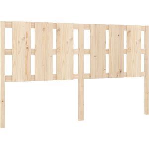 vidaXL Hoofdbord 185,5x4x100 cm massief grenenhout zwart