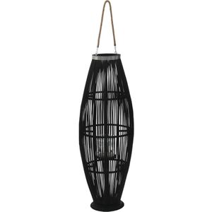 vidaXL Lantaarnhouder hangend 95 cm bamboe zwart