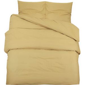 vidaXL Dekbedovertrekset lichtgewicht 200x220 cm microvezel taupe