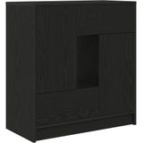 vidaXL Dressoir met lades en deuren 70,5x34x74,5 cm zwart eikenkleurig