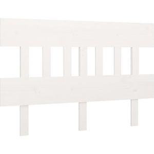 vidaXL Hoofdbord 183,5x3x81 cm massief grenenhout wit