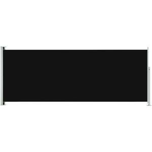 vidaXL Windscherm uittrekbaar 117x300 cm zwart