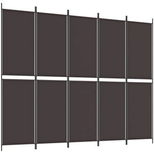 vidaXL-Kamerscherm-met-5-panelen-250x200-cm-stof-bruin