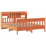 vidaXL Bedframe zonder matras massief grenenhout wasbruin 180x200 cm