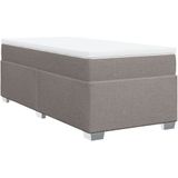 vidaXL - Boxspring - met - matras - stof - taupex200 - cm