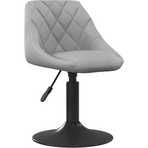 vidaXL Barkruk fluweel lichtgrijs
