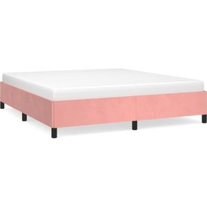 VidaXL Bedframe Fluweel Roze 180x200 cm