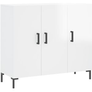 vidaXL-Dressoir-90x34x80-cm-bewerkt-hout-hoogglans-wit