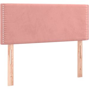 vidaXL Hoofdbord 90x5x78/88 cm fluweel roze