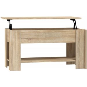 VidaXL Salontafel 101x49x52 cm Bewerkt Hout Sonoma Eikenkleurig