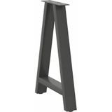 vidaXL Eettafelpoten 2 st A-vormig 60x(72-73) cm staal antraciet