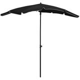 <p>Creëer wat schaduw met deze parasol. De parasol is gemaakt van uv-beschermend en anti-vervagend polyester, waardoor hij je optimaal beschermt tegen de zon en gemakkelijk schoon te maken is.</p>
<p>De parasol is zeer stabiel en duurzaam dankzij de sterke stalen paal en de 10 stevige baleinen. Het exclusieve ontwerp stelt je in staat om de parasol te kantelen en zo de zon te blokkeren.</p>
<p>Met het zwengelmechanisme kan deze tuinparasol eenvoudig geopend en gesloten worden. De parasol heeft een zwarte kleur en is gemaakt van stof (100% polyester) en staal.</p>
<p>De totale afmetingen van de parasol zijn 200 x 130 x 234 cm (L x B x H) en de diameter van de paal is 32 mm. De parasol heeft een kantelfunctie en is voorzien van 10 baleinen.</p>
<p>Montage is vereist voor deze parasol.</p>