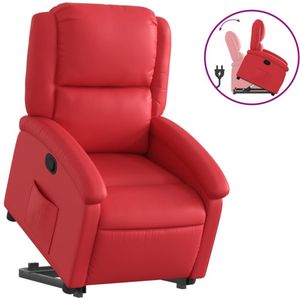 vidaXL Sta-op-stoel kunstleer rood