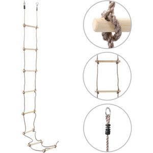 vidaXL-Touwladder-290-cm-hout