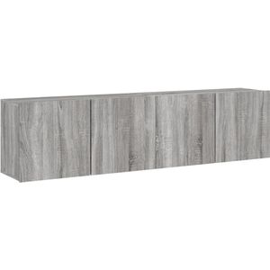 vidaXL Tv-meubels 2 st wandgemonteerd 80x30x41 cm grijs sonoma eiken