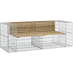 vidaXL Tuinbank schanskorfontwerp 184x71x65,5 cm geïmpregneerd hout