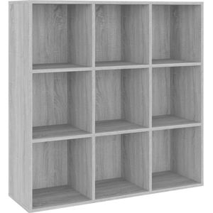 VidaXL-Boekenkast-98x29x97,5-cm-grij - onoma-eikenkleurig