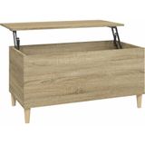 VidaXL Salontafel 90x44,5x45 cm Bewerkt Hout Sonoma Eikenkleurig