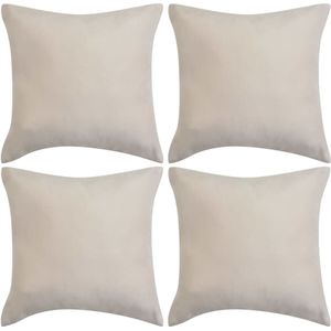vidaXL-Kussenhoezen-4-stuks-beige-imitatie-suède-50x50-cm-polyester