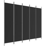 vidaXL-Kamerscherm-met-5-panelen-250x200-cm-stof-zwart