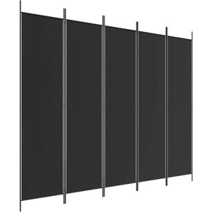 vidaXL-Kamerscherm-met-5-panelen-250x200-cm-stof-zwart