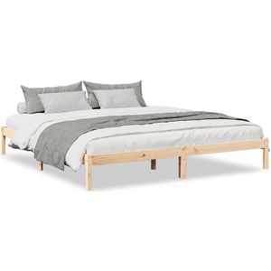 vidaXL Bedframe extra lang zonder matras massief grenenhout 200x220 cm