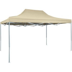 VidaXL Inklapbare Partytent 3x4m Staal Crème