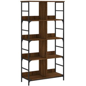 vidaXL Boekenrek 78,5x33x153 cm bewerkt hout bruin eikenkleur