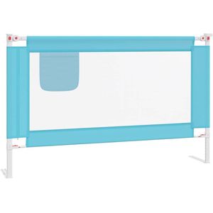 vidaXL Bedhekje peuter 120x25 cm stof blauw