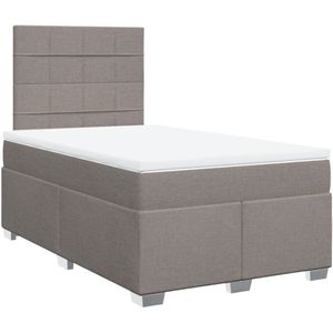 vidaXL - Boxspring - met - matras - stof - taupex190 - cm