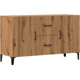 vidaXL Dressoir 100x36x60 cm bewerkt hout artisanaal eikenkleurig