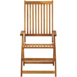 vidaXL - Tuinstoelen - 6 - st - inklapbaar - met - kussens - massief - acaciahout