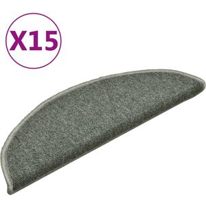 vidaXL-Trapmatten-15-st-56x17x3-cm-donkergroen