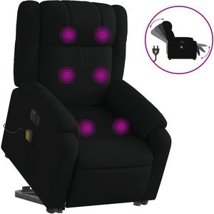 vidaXL Sta-op-massagestoel elektrisch verstelbaar stof zwart