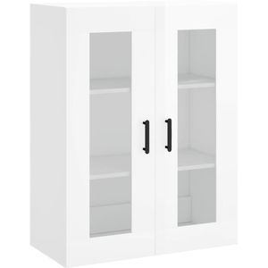 vidaXL Wandkast 69,5x34x90 cm hoogglans wit