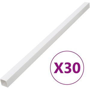 vidaXL Kabelgoot 100x60 mm 30 m PVC