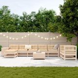 vidaXL 10-delige Loungeset massief grenenhout